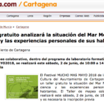 Un taller gratuito analizará la situación del Mar Menor desde la ciencia y las experiencias personales de sus habitantes