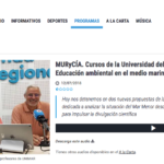 MURyCÍA. Cursos de la Universidad del Mar, Mar Menor Lab y Educación ambiental en el medio marino